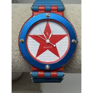 Quintel 1989 DC New Battery‎ Kids Watch 34MM 8" Rubber Band Vintage